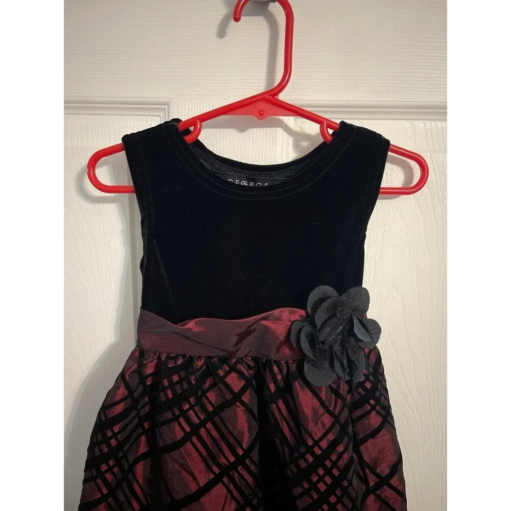 George Burgundy/Black Sleeveless Dress With Jacket Size 4